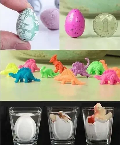 10 unids/lote de huevos mágicos que crecen el agua, dinosaurio colorido para incubar, agregar grietas, huevos para cultivo, juguete bonito para niños