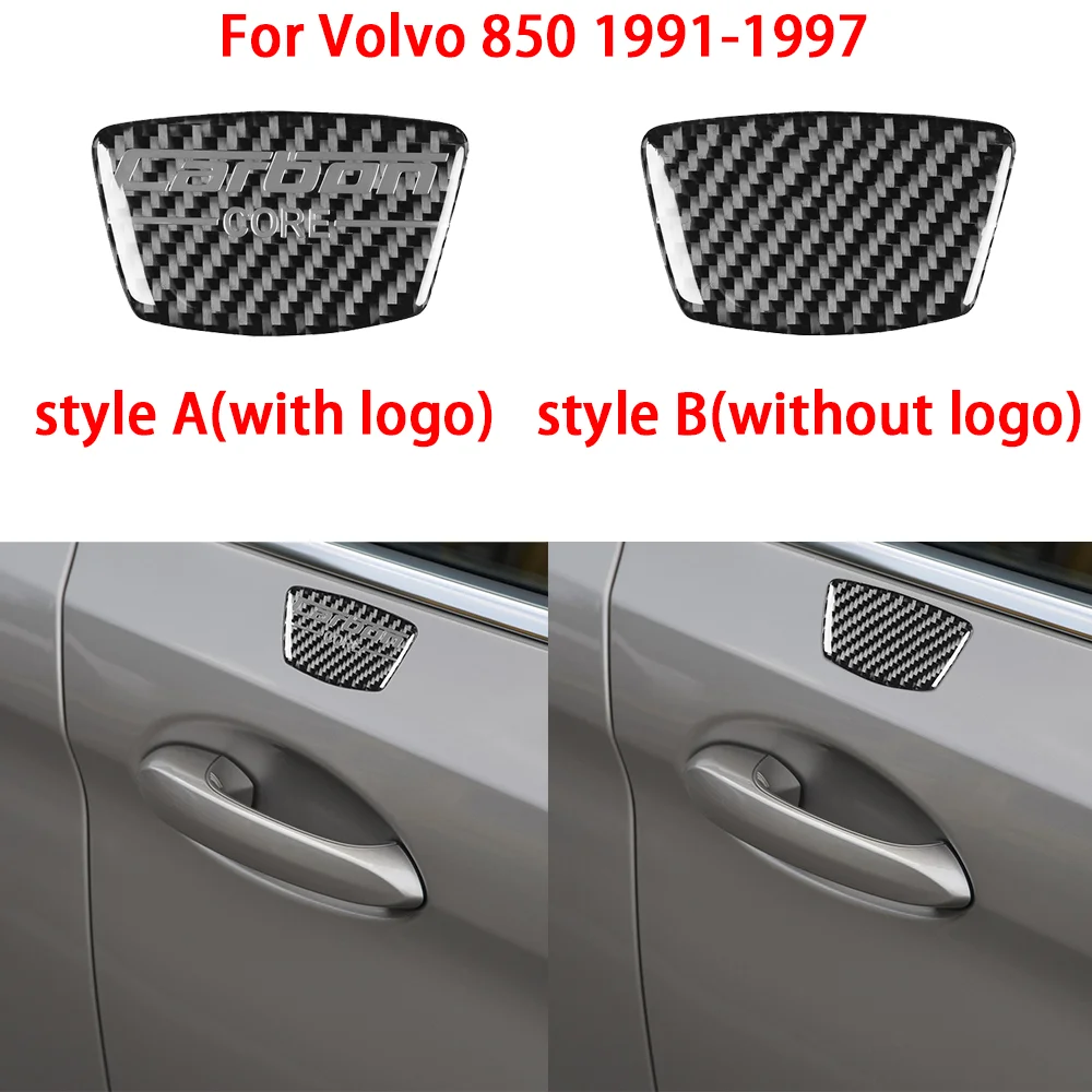 For Volvo 850 1991-1997 Carbon Fiber Decorative Car  Pillar Post Cover Trim Sticker Interior Auto Accessories