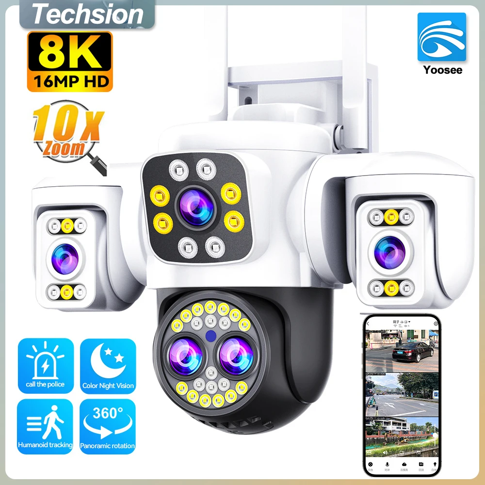 8k-16mp-wifi-security-camera-yoosee-app-4-lenses-three‑screen-display-10x-zoom-auto-tracking-cctv-video-cam-for-home-protection