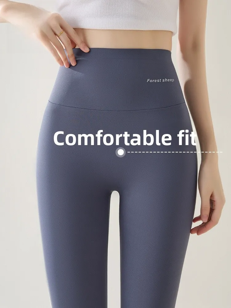 

Облегающие брюки из овчины с высокой талией, женские брюки для йоги, повседневные длинные брюки, эластичные, без бирки, с подтяжкой ягодиц