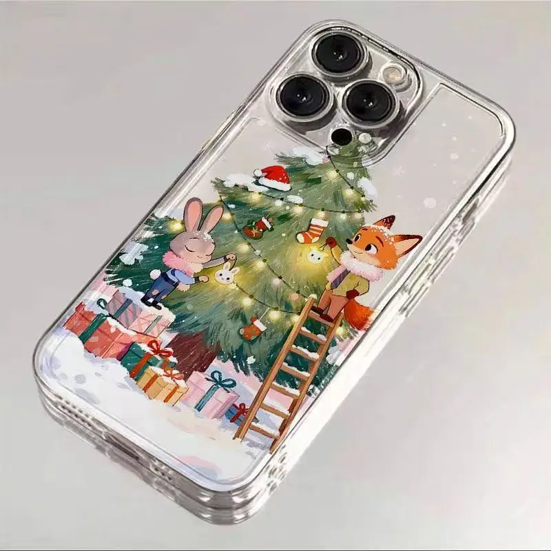 حافظة هاتف عيد الميلاد Nick Judy Space مناسبة لهاتف Apple 17 حافظة حماية شفافة لهاتف iPhone 1512pro