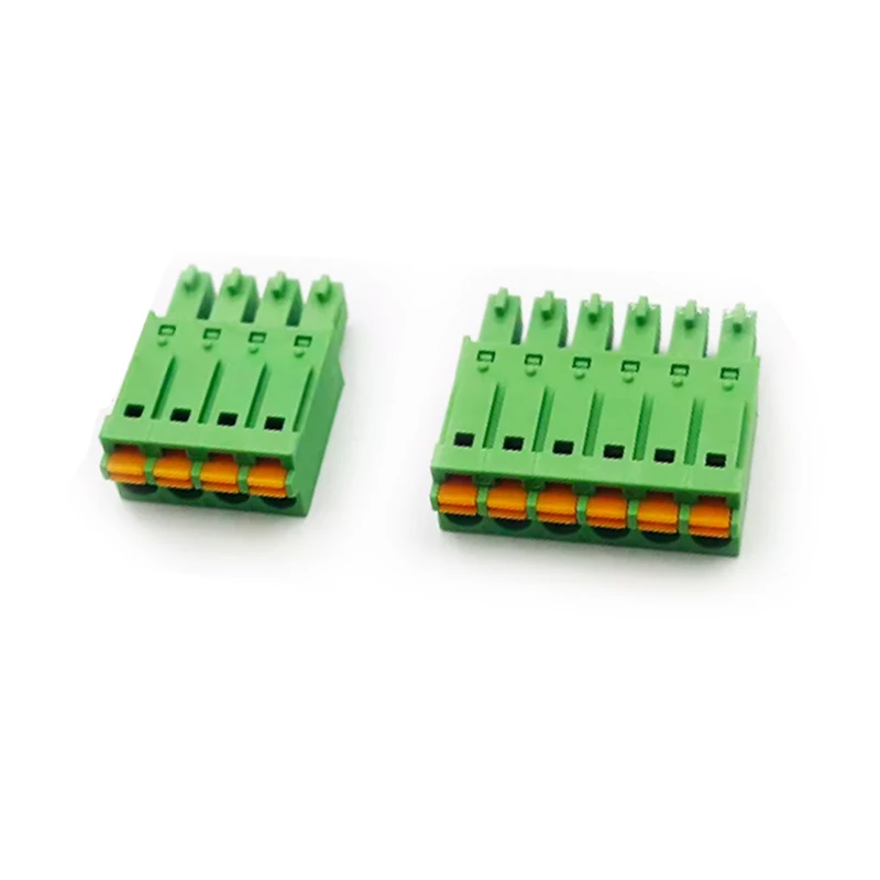 (1 Pcs) Screwless PCB Terminal Block 15EDGKN-3.81mm Hole Holder Spring Press Plug-in 2EDG Male and Female 2P 3P 4P 5P 6P~20P