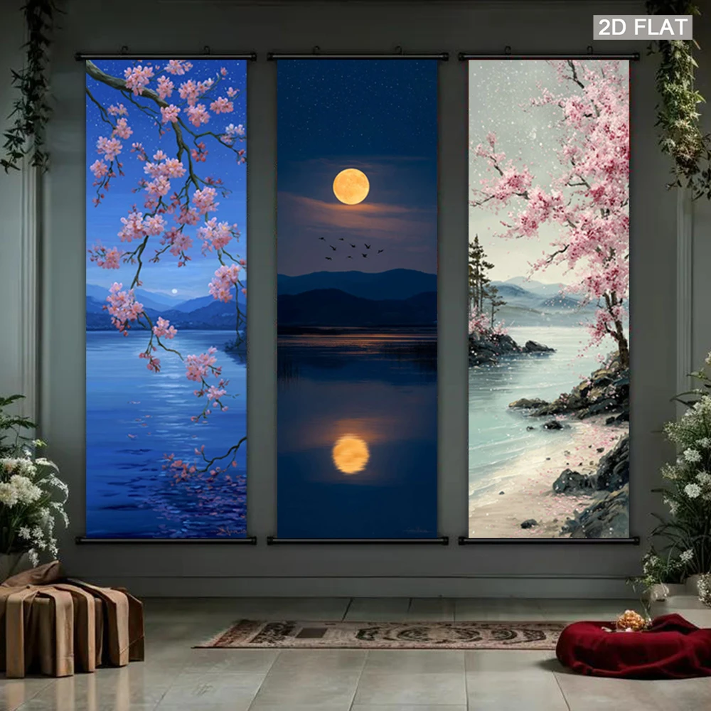 Moonlight Cherry Blossom Tapes - Wall Scroll Tapestry recension och pris