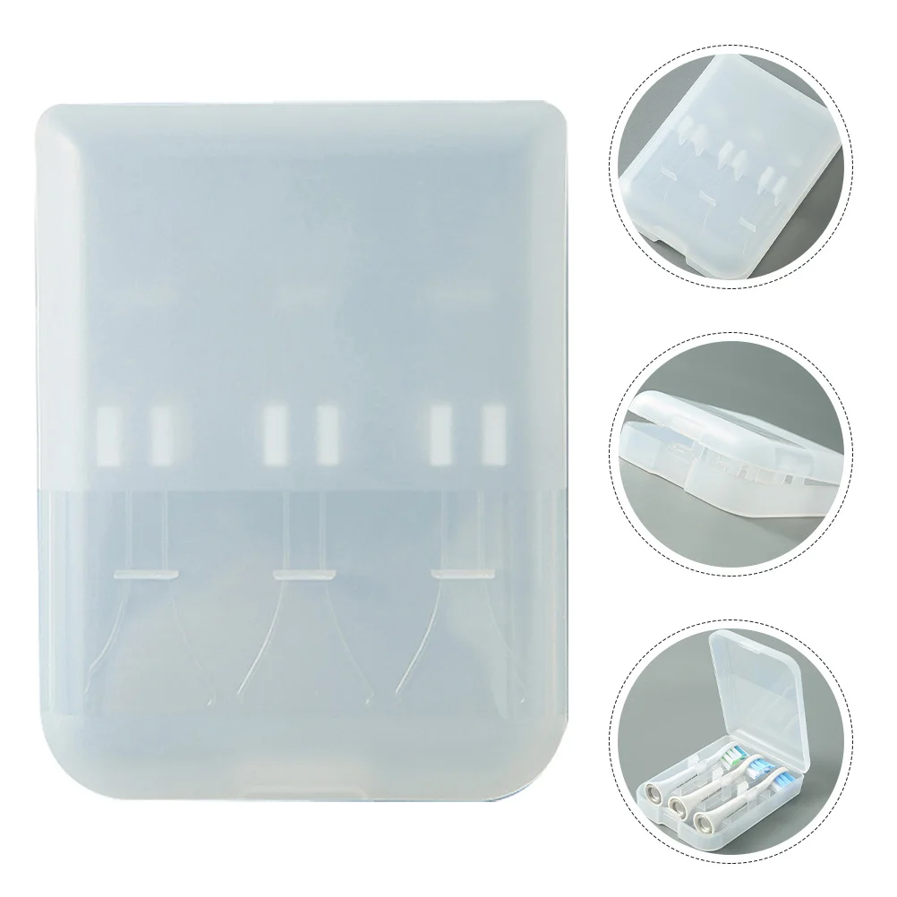 

4Pcs Tooth Brush Heads Case Sturdy Reusable Container for Most Electric Toothbrushes Tooth Brush Heads Case Outdoor Supply