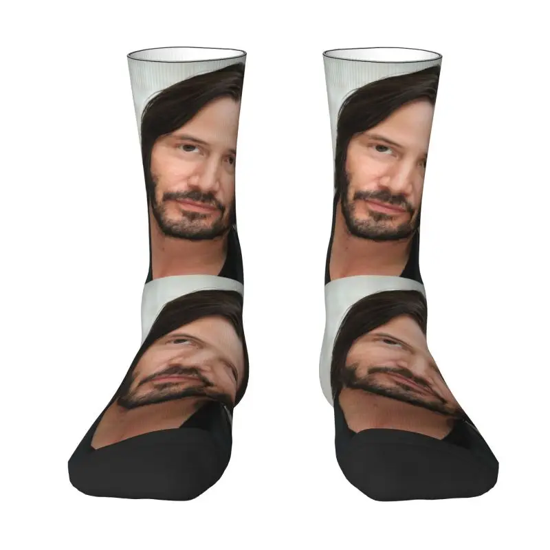 Keanu Reeves Dress Socks Men Women Warm Fashion Crew Socks