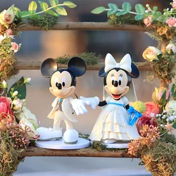 2 pcs/set Disney Action Figures Toys Mickey  Minne Model Toy  Wedding Doll gift