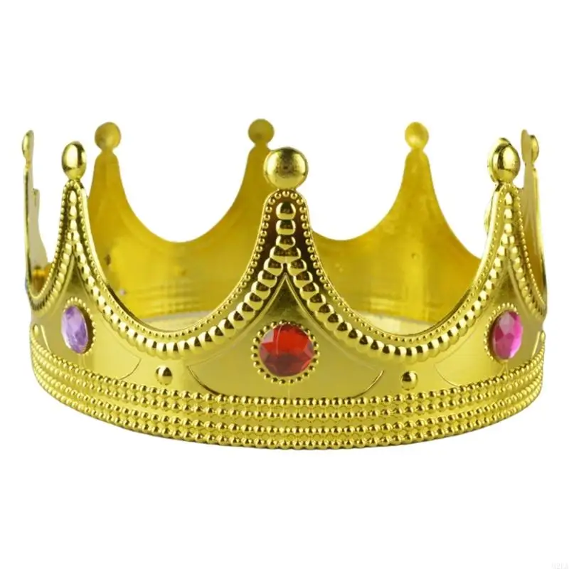 

2025 New Golden Royal King Crowns,Delicate Birthday Crown Hat Princed Costume Accessories Halloween Shower Party Photo Props