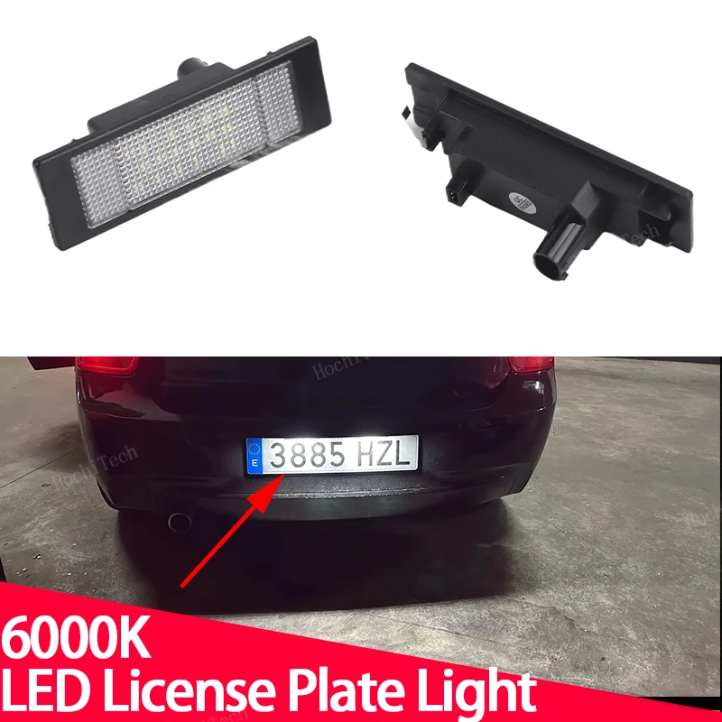 2PCS LED Car License Number Plate Light For BMW E81 E87 F21 E63 E64 F06 F12 F13 M6 Z4 E85 E86 E89 Mini Cooper Clubman Countryman