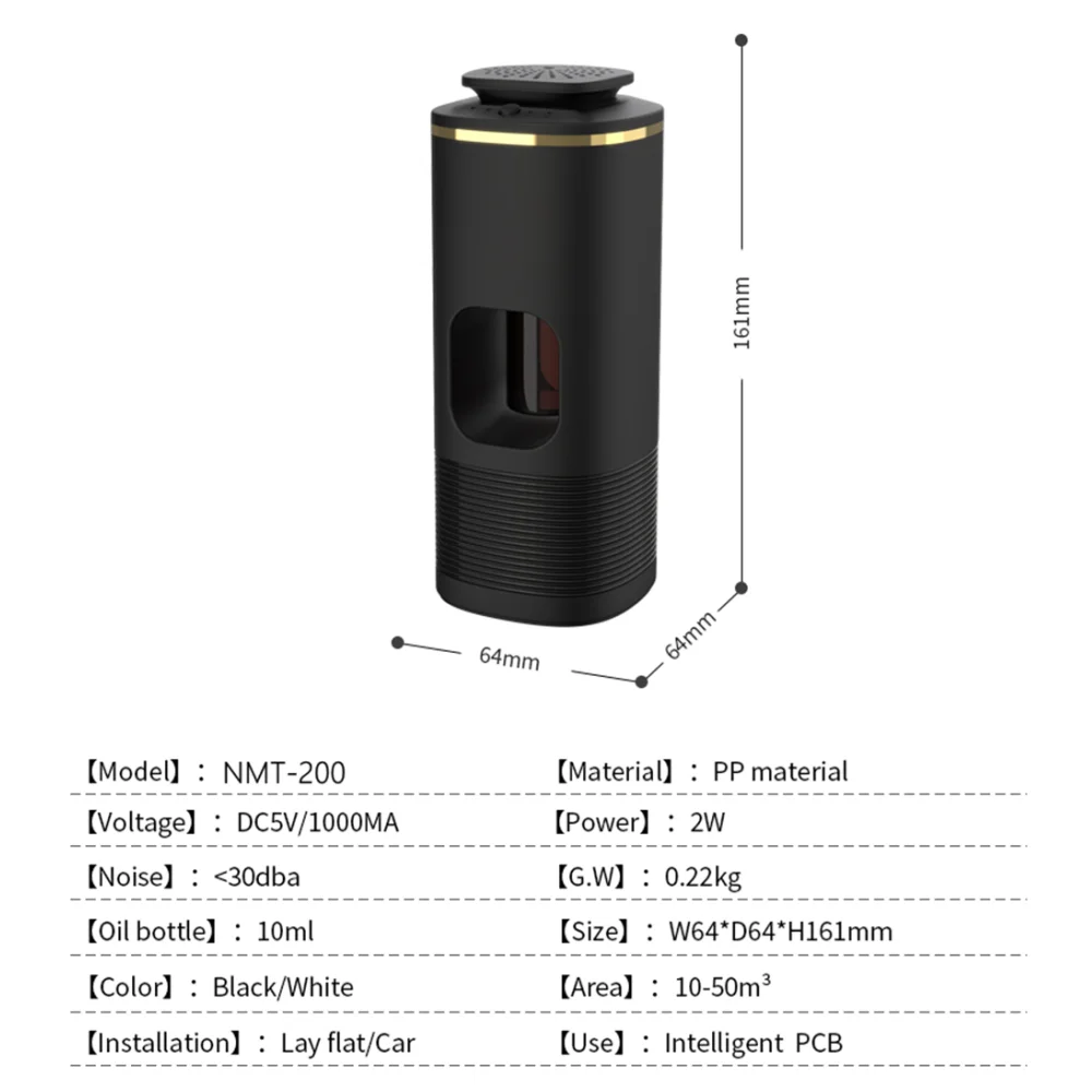 Namste Air Freshener For Car USB Rechargeable Electric Aromatic Oasis Essential Oils Diffuser Home Fragrant Device Scent Machine