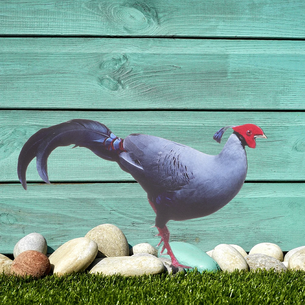 

2pcs 6 Vivid Pheasant Stakes Acrylic Garden Decor Yard Stake Outdoor Courtyard Decoration Durable Chicken Insert Lawn