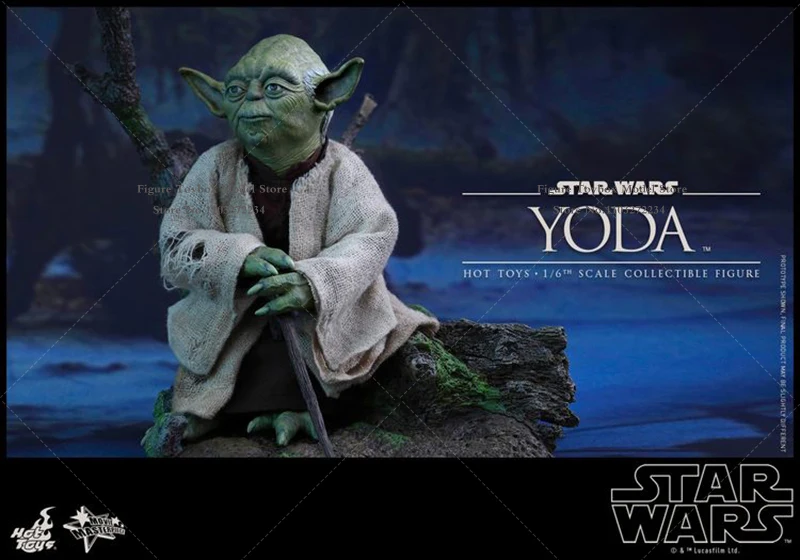 HT HotToys 1/6 MMS369 Yoda Master Display colección de figuras de acción Star Wars Fans de películas mejores regalos 12 "modelo de soldado ornamento