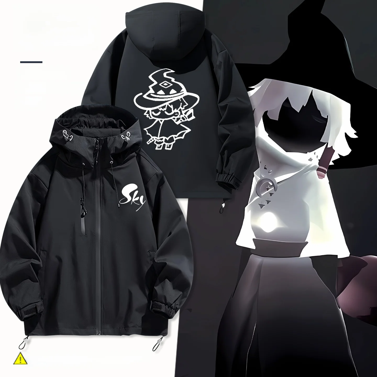 

Light Game ex Hooded Jaet Q Version Cartoon Teenage Witch Hat Youth Stand Fit Zipper Decorated Jaet