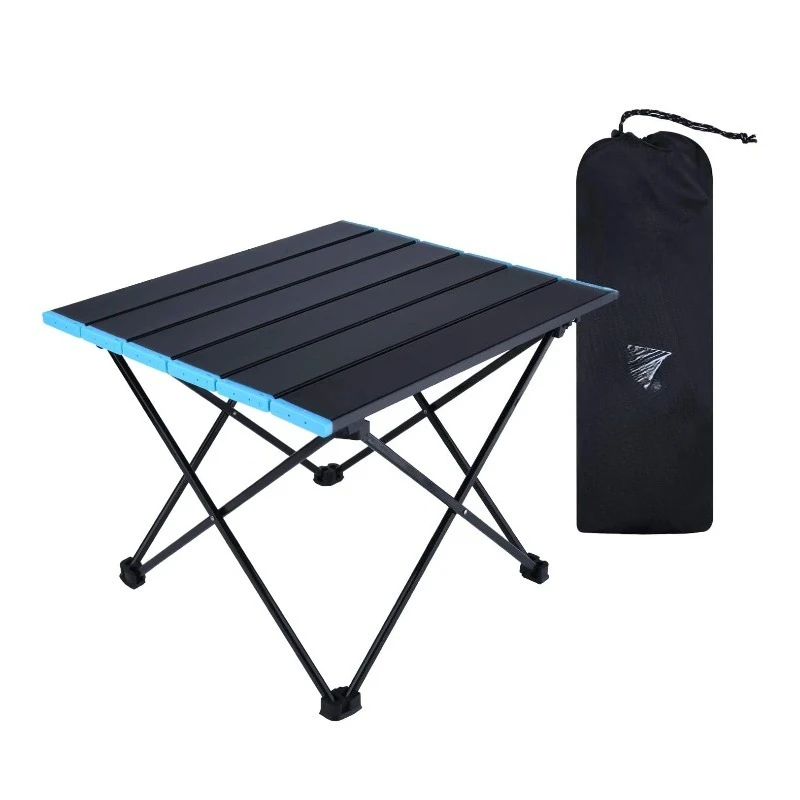 

Outdoor folding aluminum camping picnic table with hiking bag, backpacking