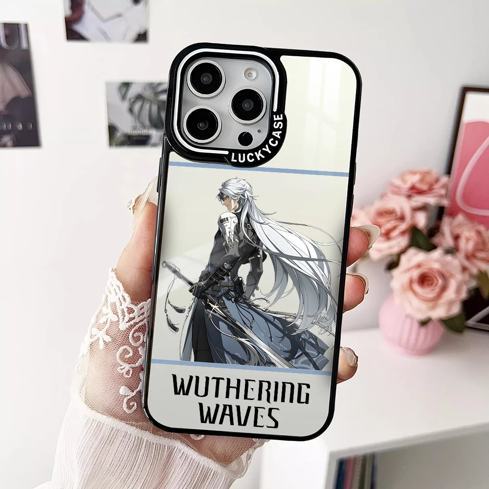 W-Wuthering W-Waves Resonators Phone Case For IPhone 16 15 14 13 Pro Max Transparency Shockproof Hard Funda