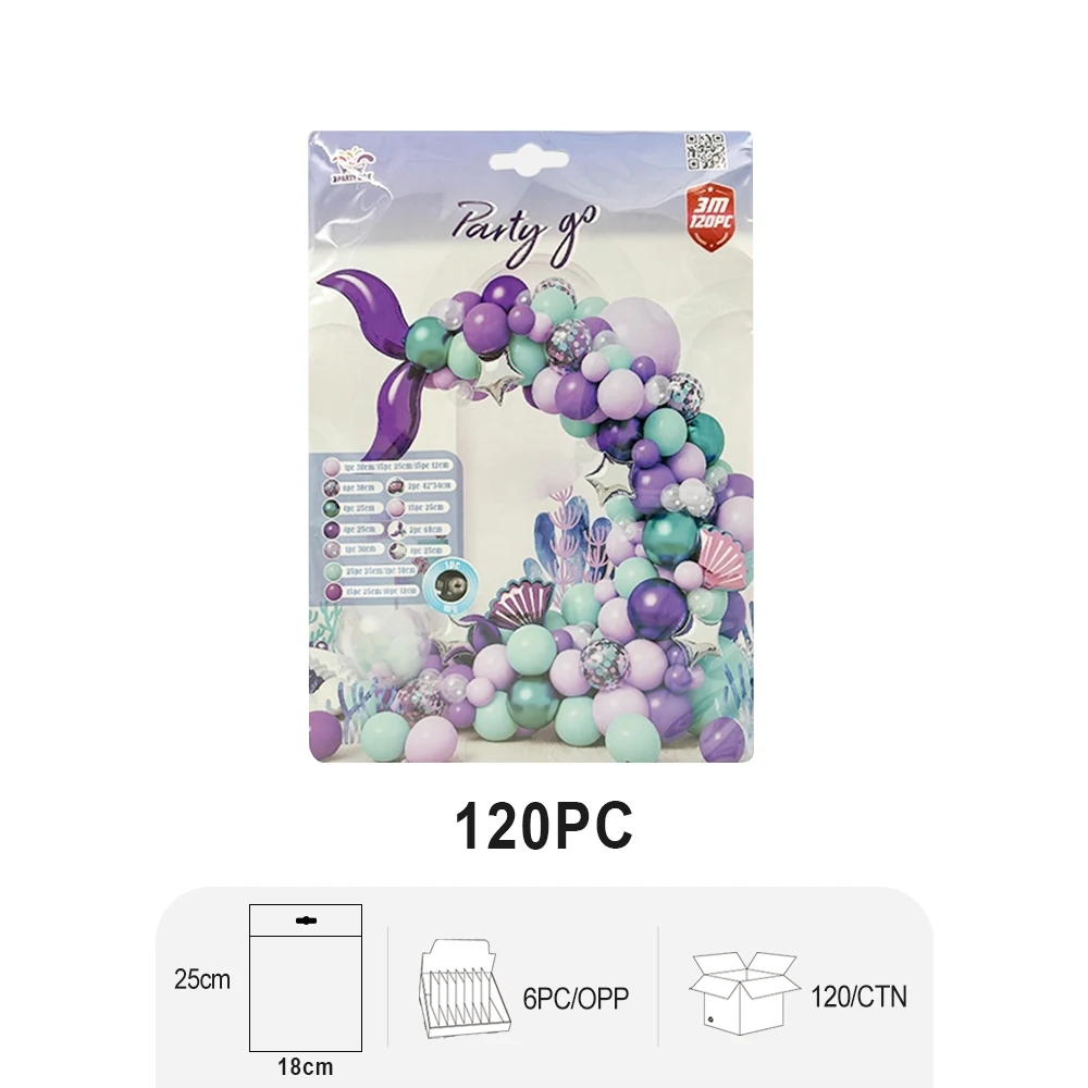 120 قطعة ذيل حورية البحر اللاتكس الألومنيوم بالون مجموعة لجميع القديسين التخرج السنة الجديدة عيد الفصح عيد الحب عيد الشكر #4