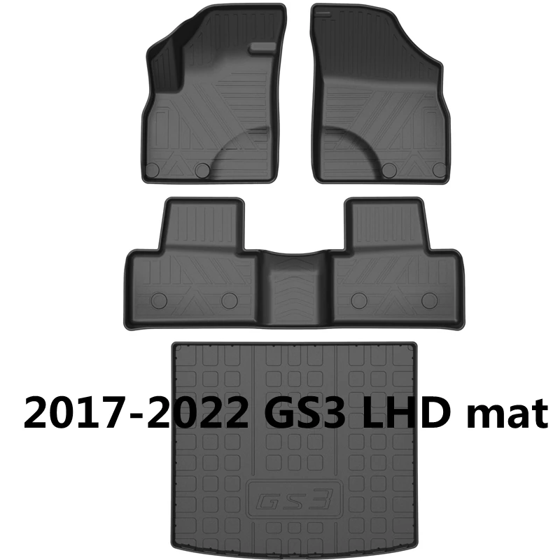 Use for GAC Trumpchi GS3 car carpet Trumpchi GS3 floor mats Trumpchi GS3 tunk mat Fit For Trumpchi GS3 waterproof floor mats