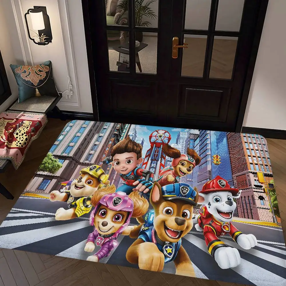 Anime P-Paw P-PatrolS Cute Floor Mat Non-Slip Laundry Room Mat Laundry Decor Balcony Child Living Room Bedside Mats