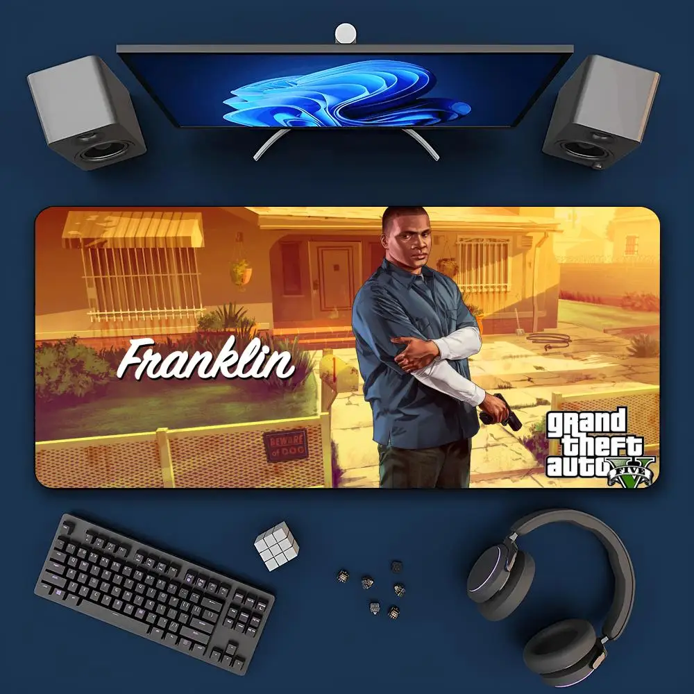 Grand T-Theft Auto V Mouse Pad HD Printing Computer Gamers Locking Edge Non-slip Mause Pads XXL90x40cm Keyboard PC Desk Pad cs l