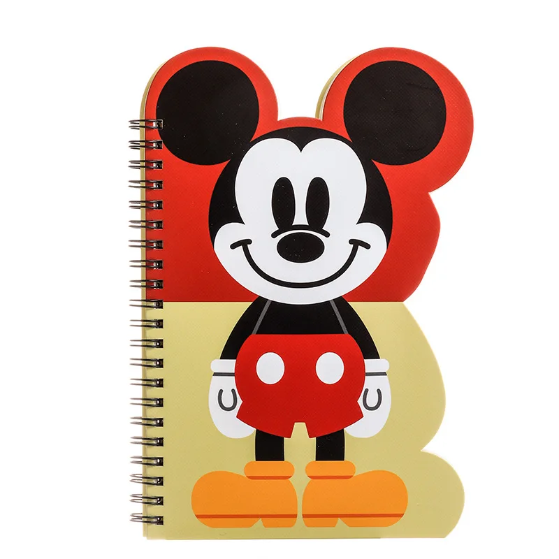 Imagem -05 - Caderno em Forma de Bobina Disney Mickey de 80 Páginas Bloco de Notas de Aprendizagem de Escritório Livro Criativo Fofo Super Fofo