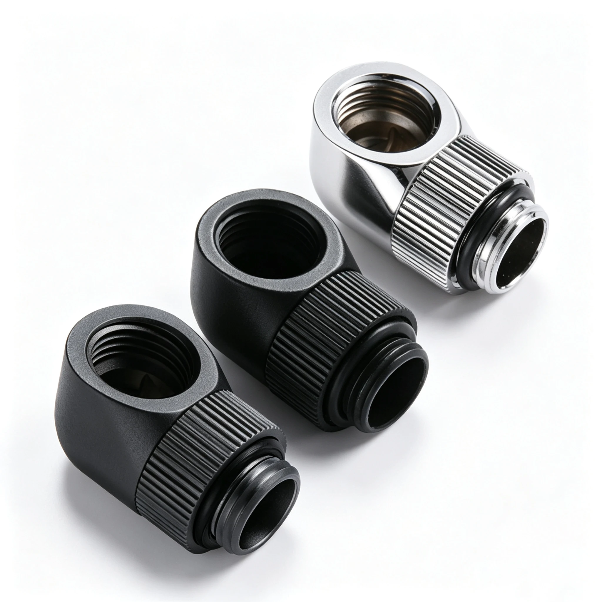 90 Degree Rotary Elbow Fitting 360° Rotatable G1/4 Thread Water Cooling Connector for PC DIY Custom Liquid Cooling System
