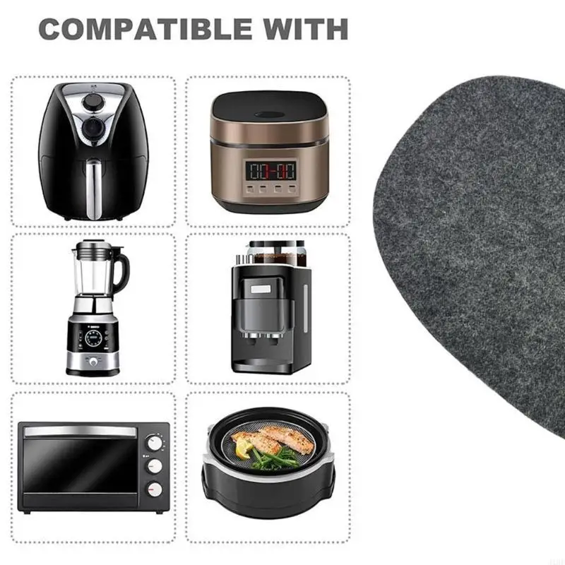 J1HF Slow Cooker Mat Non-Slip Washable Felt Mats for 6-8 Quart Oval Slow Cooker Kitchen Heat Protector Pad Mat for Kitchen