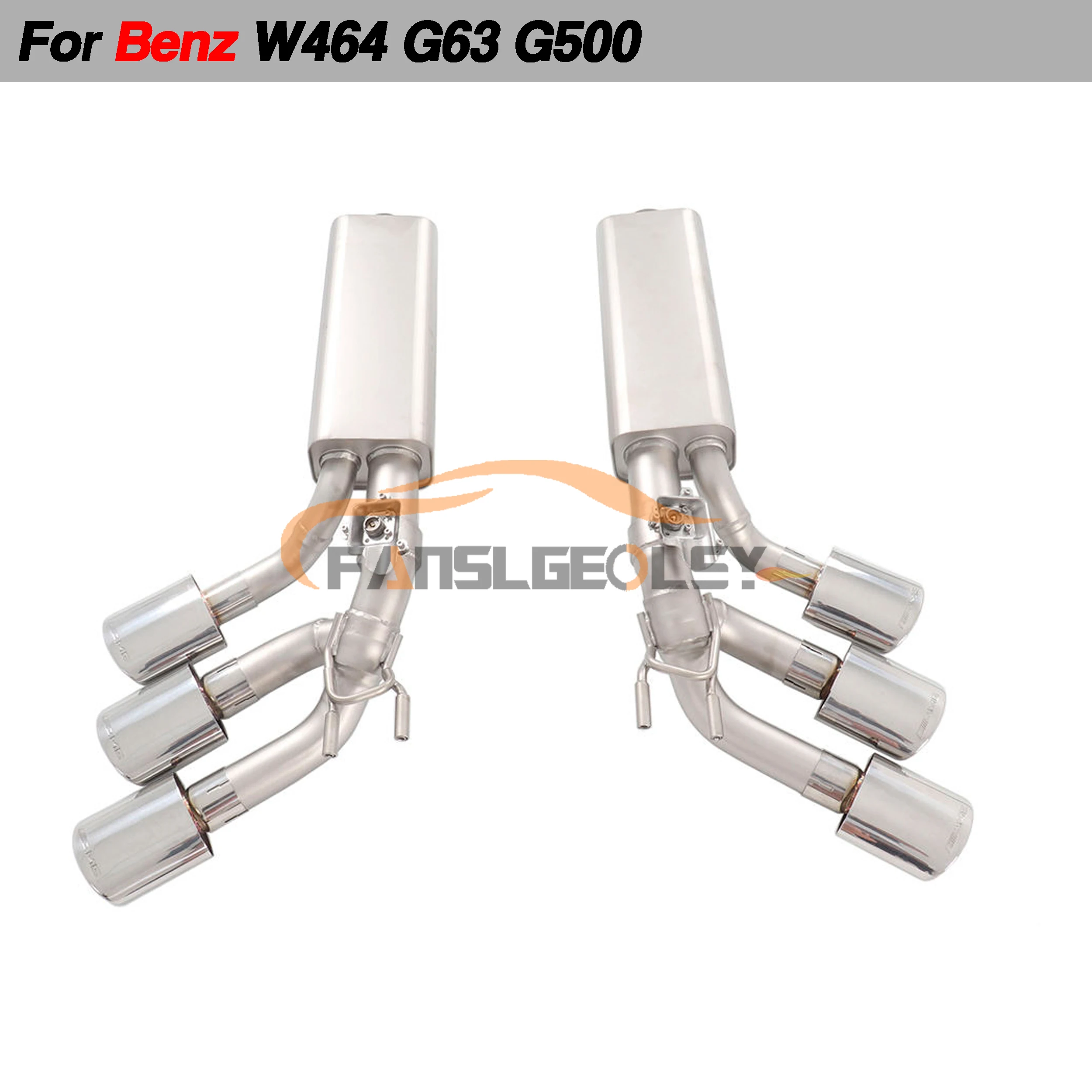 For Mercedes-Benz W464 G63 G500 Stainless Catback Performance Exhaust System Valve With Muffler Pipes Tuning exhaust assembly