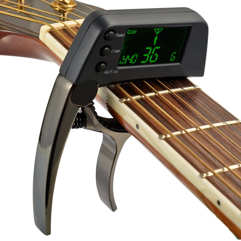 

Electronic Tuner Capo Combo Guitar Accessories Ultra Bright LCD High Sensitive for Acoustic Electric Guitars