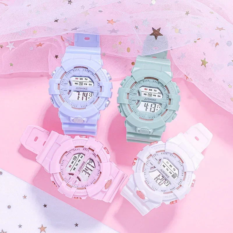 Multifunction Waterproof Digital Watch for Kids Women Luminous Sports Electronic Watches Girls Boys Time Machines LED Wristwatch