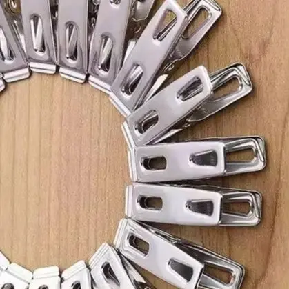 Pinces à linge en acier inoxydable, 20 pièces, Clips de scellage de cuisine, Clips coupe-vent durables pour vêtements, chaussettes, organisateurs de documents