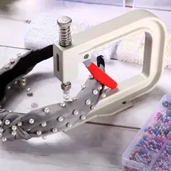 Hand Punch Press Machine Rivet Buttons Pearl Handmade Tools for for Hats/Shoes/Clothes/Bags/Skirt Setting Machine DIY Craft