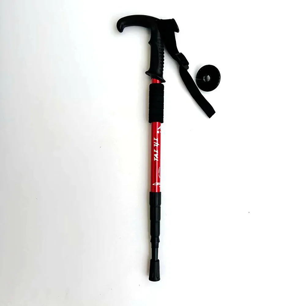 Verstelbare wandelstokken van aluminiumlegering 52-110 cm voor buiten kamperen bergbeklimmen reizen met rechte / T-handgreepopties