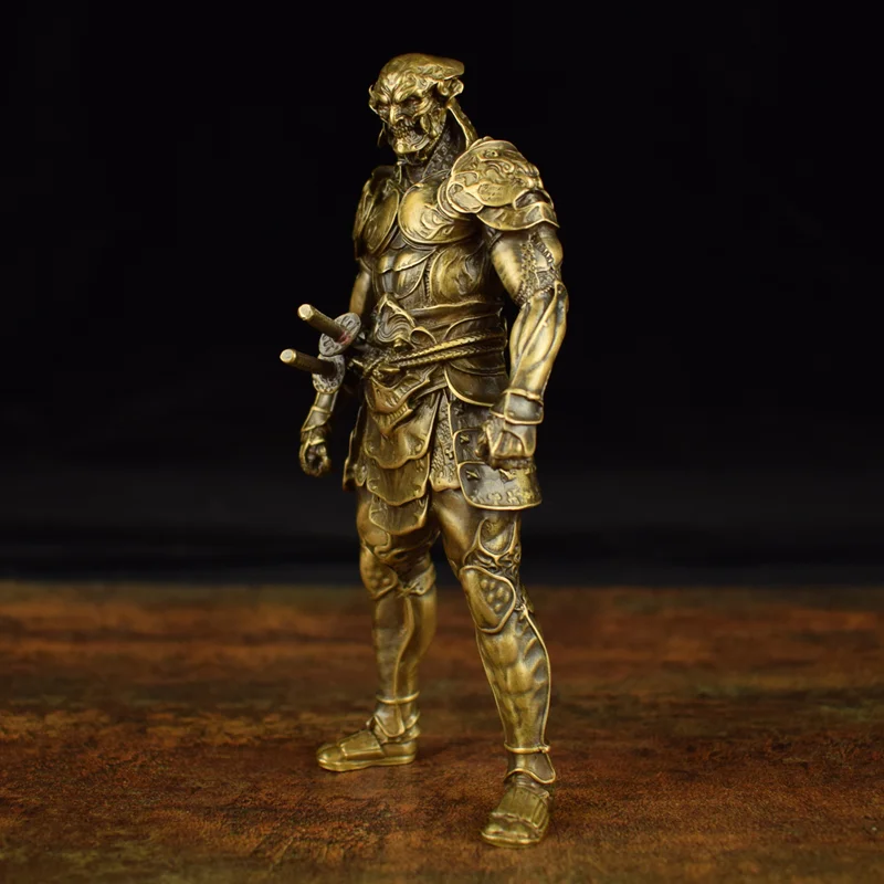 Solid Brass Iron Fist Gihon Soldier Action Figure - Military Decorative Office Desk Ornament, Study Room Gift