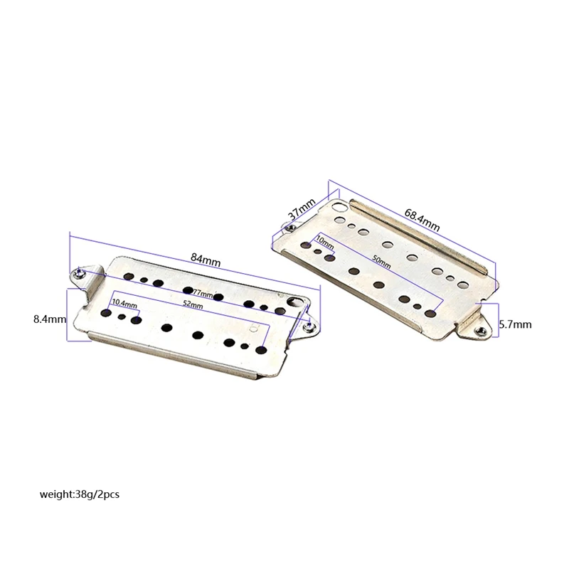 2Pcs 50Mm 52Mm Guitar Pickup Base Plate Accessories Pole Spacings Humbucker Bridge Neck Parts