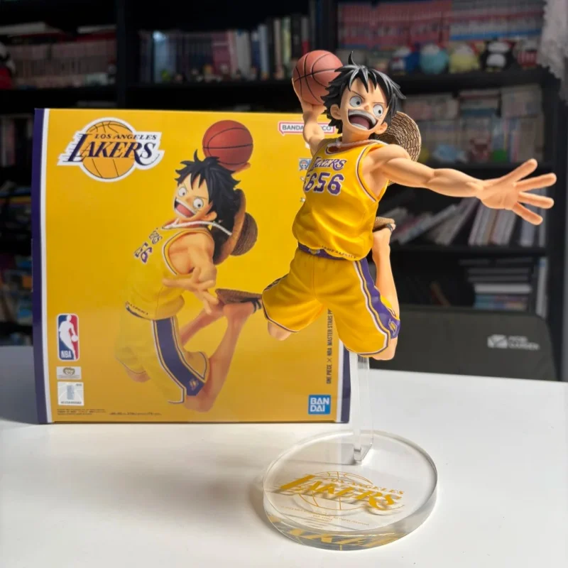 100% Bandai Spirits Banpresto One Piece Nba Master Stars Piece Monkey D. Luffy Prize Figure 17cm Pvc Desktop Ornament Gift - view 6