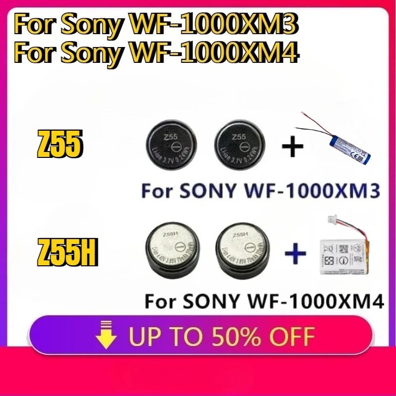 

New High Quality Replaceable Battery Z55/14500 Z55H/702428 Battery for Sony WF-1000XM3 WF-1000XM4 Earphone Battery 1 SET