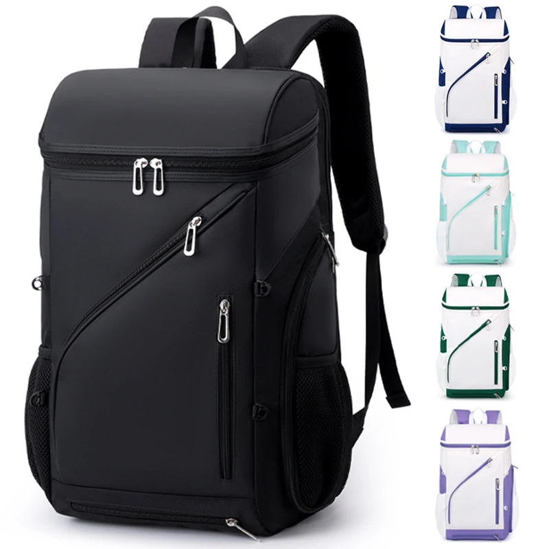 Large Capacity Waterproof Tennis Racquet Backpack Men Women Outdoor Badminton Tennis Racket Bag Shoe Compartment Tennis Backpack
