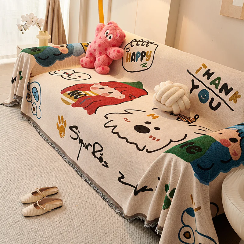 Pattern Sofa Cover Multi Color Thick Knitted Full Cover Seat Covers Cat Proof for 2/3/4 Seater L Shape Sofa Cover Funda Sofa