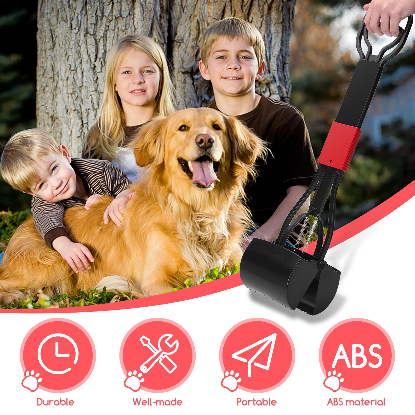 nobleza recogedor cacas perros, plegable de 66 cm de largo para quitar caca para jardín al aire libre/interior de perros, residuos de animales Nobleza recogedor cacas perros, plegable de 66 cm de largo para quitar caca para jardín al aire libre/interior de perros, residuos de animales 5