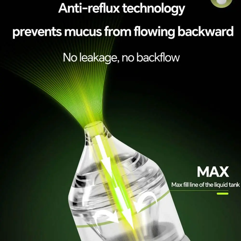 

Rechargeable Baby Electric Nasal Aspirator 2 Silicone Tips with 9 Suction Levels Newborn Nose Sucker Suck Out