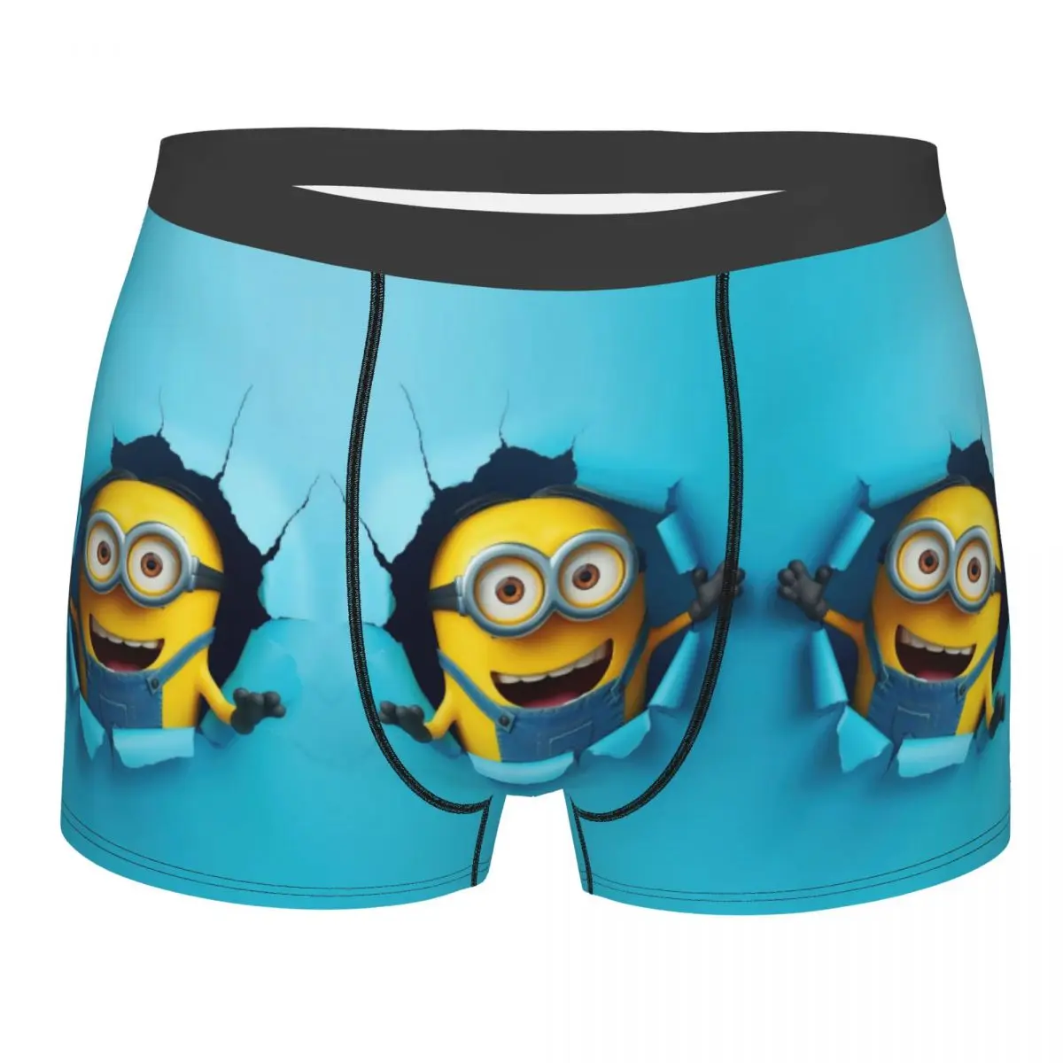 Customized M-Miniones Underwear Male Print Cute Cartoon Boxer Shorts Panties Briefs Soft Underpants