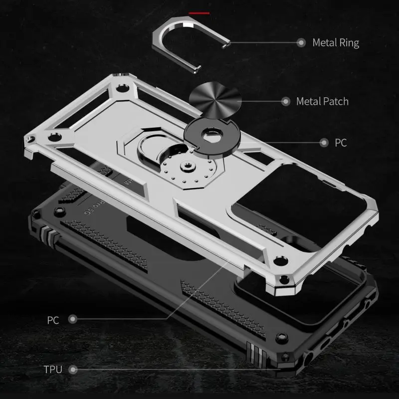 Mechanical wind anti drop bracket phone case suitable for Xiaomi 9 9T 10 10T 11 11T 12 12T 13 13T 14 Pro Lite SE Poco X3 X4 X5