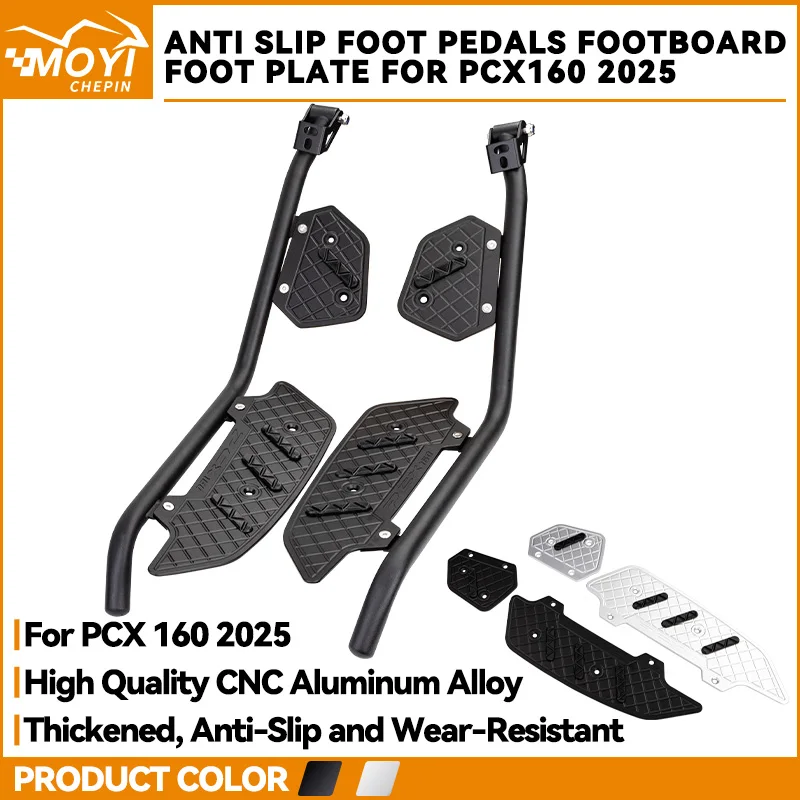 

Motorcycle Footpads For PCX160 2025 Front and rearPegs Plate CNC Foot Pedal Pad Accessories Skid Proof Footrest For Honda pcx160