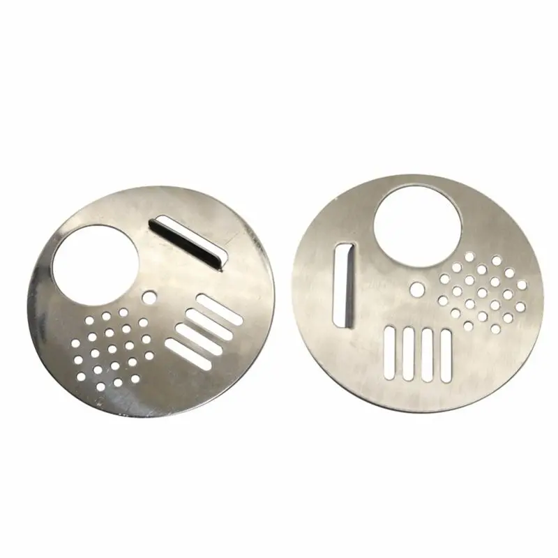 PZHI 20PCS Beekeeping Tools, Stainless Steel Hive Hole Entrance Disc, Honeycomb Cage Door for Beehives, Ventilated Bee Equipment