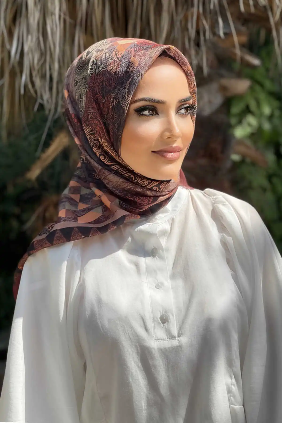 Cotton Printed Scarf E- -Winter Autumn 2021 Muslim Women Hijab headscarf islamic Turkey