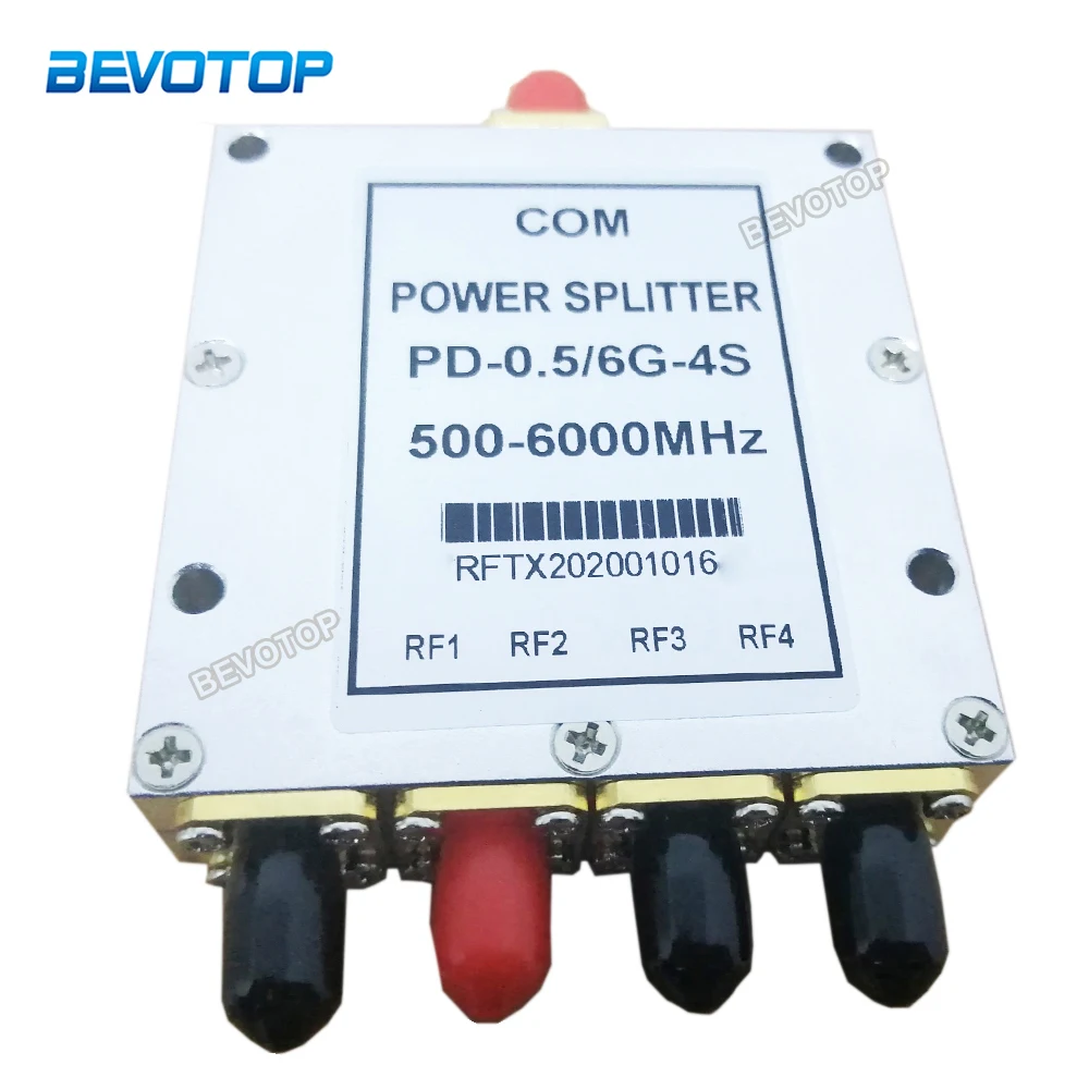 1Pcs SMA Microstrip Power Splitter One Point Four 0.5GHZ-6GHz SMA RF Combiner WIFI 10W RF Power Splitter