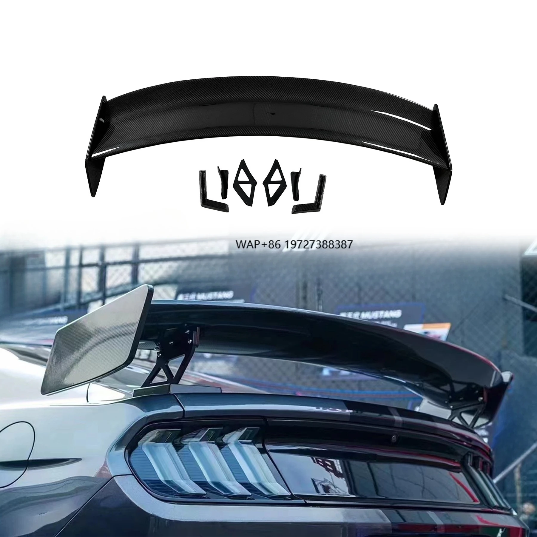 

Mustang Custom Shelby GT500 Rear Spoiler Carbon Fiber Tail Mustang 2015-2021 Rear Spoiler