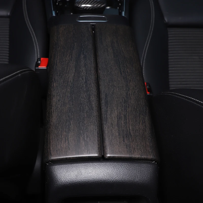 For Mercedes-Benz B-Class GLA GLB CLC ABS Carbon Fiber/Oak Wood Grain Car Central Control Armrest Box Cover Trim Car Accessories view 5