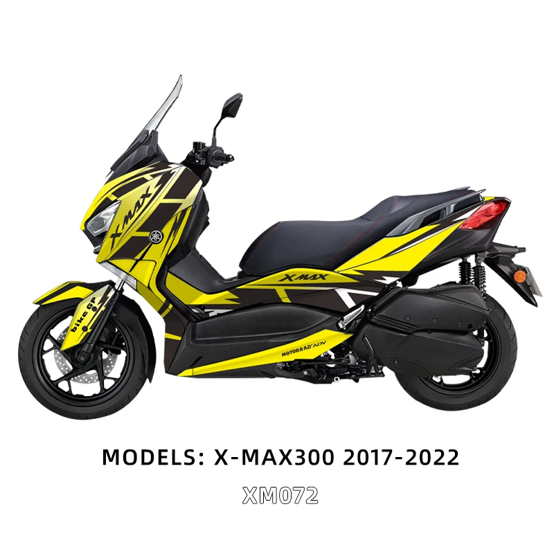 Motorbicikli Alapanyag Burkolat matrica Cégaláirás decals Hátvéd Matrica Ciszterna Kárpitoz decals számára YAMAHA XMAX 300 2017-2022 Matrica készlet