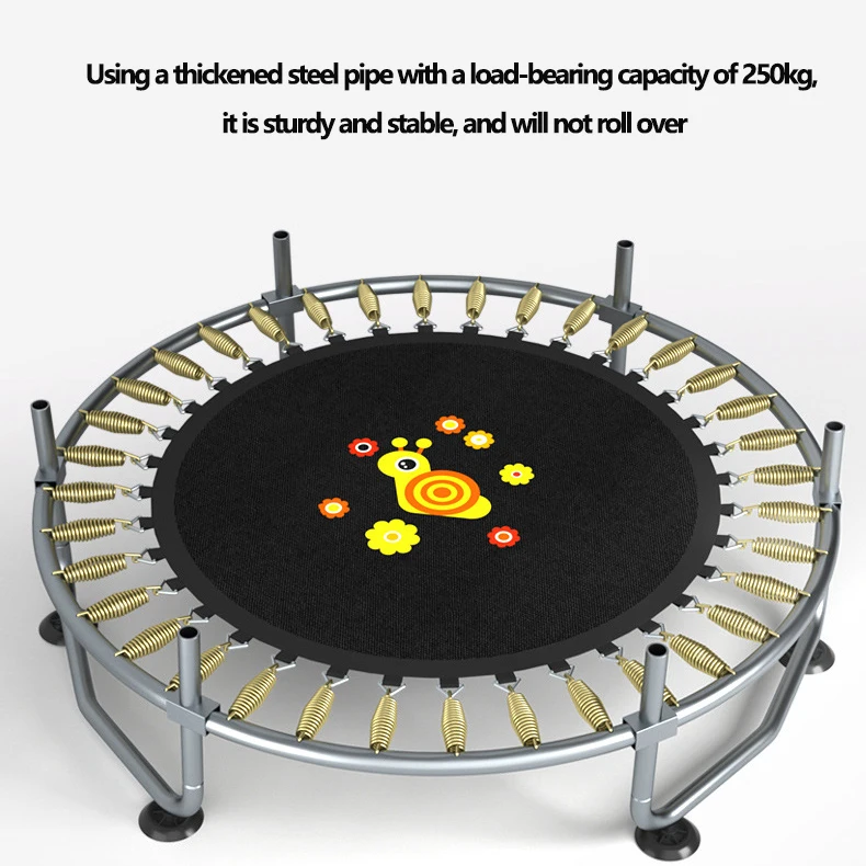 Diameter 1.5m Trampoline Set with PE Protective Net Equipped for Child Indoor Trampoline Bed Gymnastics Fitness Training Tools