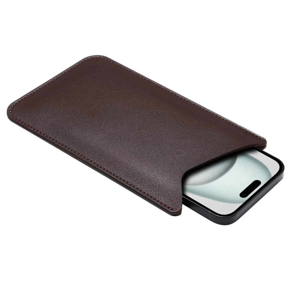 Casing Kulit Tas Ponsel Ringan Penutup Pelindung Ponsel Kantong Pelindung Pencegahan Jatuh Kantong Pelindung Ponsel